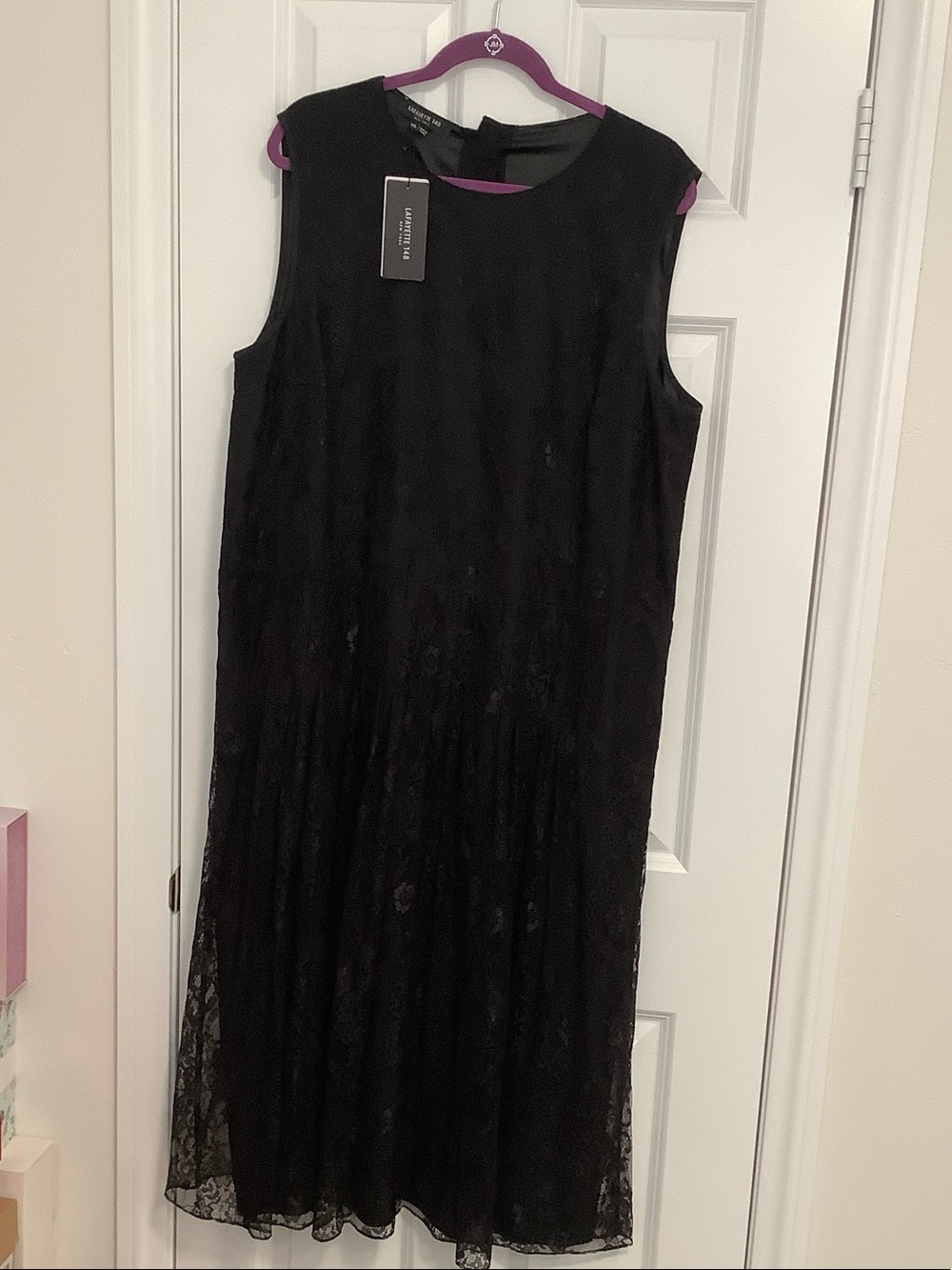 Lafayette 148 New York Black Sleeveless Lace Maxi Dress